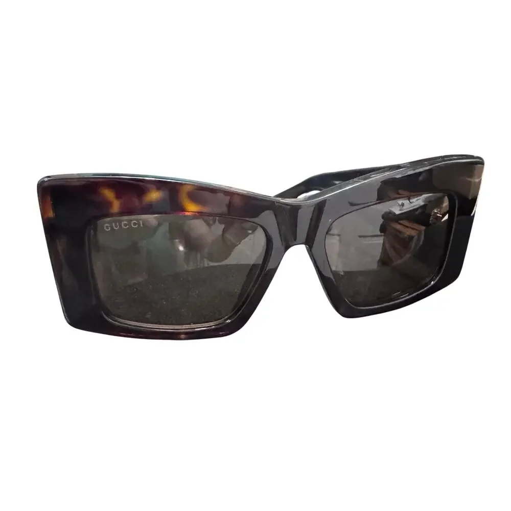 New Auth. Gucci Dark Tortoise Square Frame GG Logo Sunglasses Full Inclusive